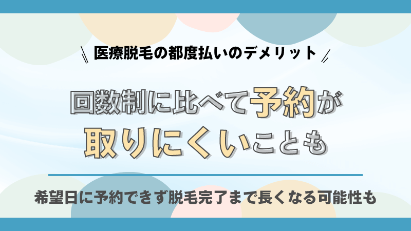 回数制に比べて予約が取りにくいことも